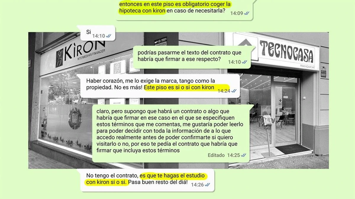 Tecnocasa obliga a clientes que compran piso a contratar la hipoteca con su financiera, Kiron