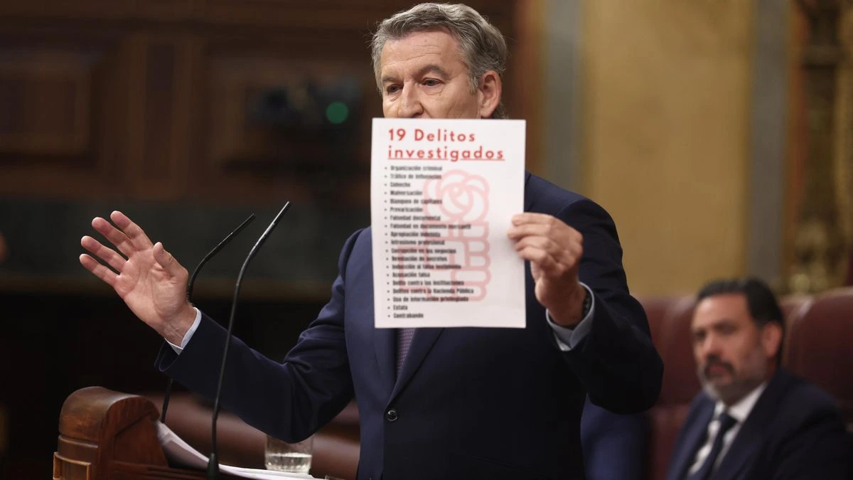 Feijóo, a Sánchez: “Usted es el nexo político corruptor, puso el Estado en manos de gentuza”