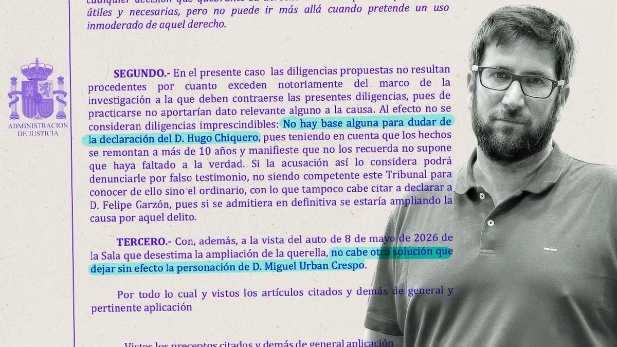 Pedraz retira a Urbán la condición de víctima en el caso del montaje de la coca que urdió contra él la cloaca del PP