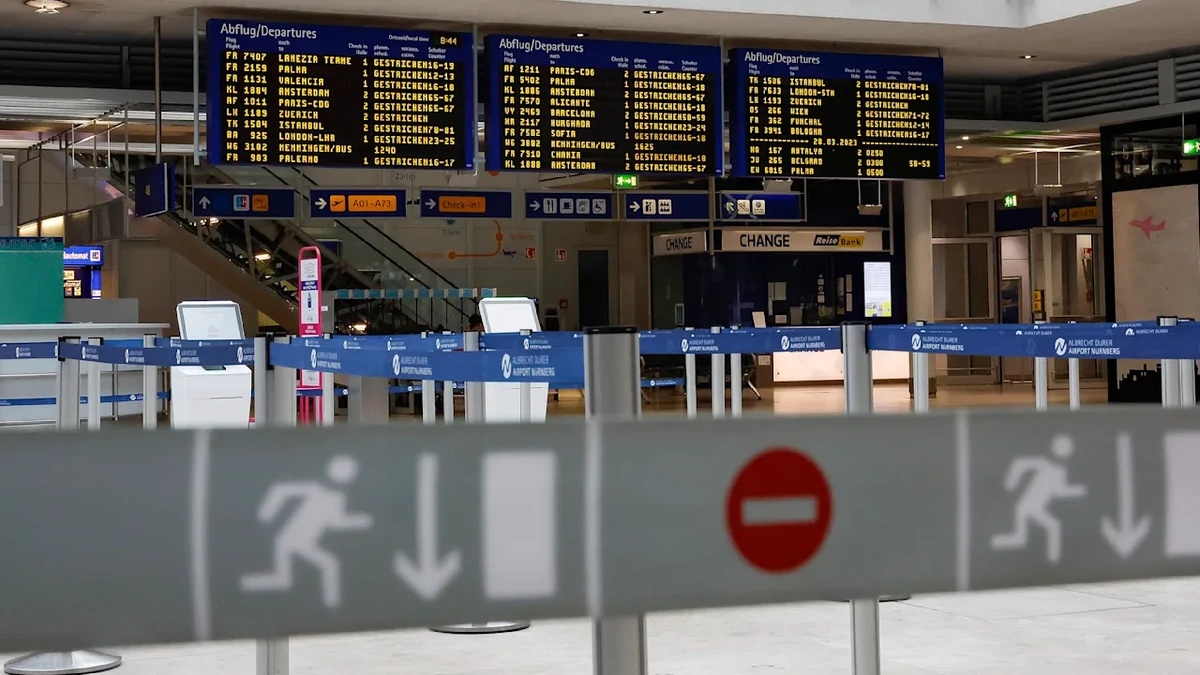 Flughafen Nürnberg: Massenschlägerei in der Warteschlange