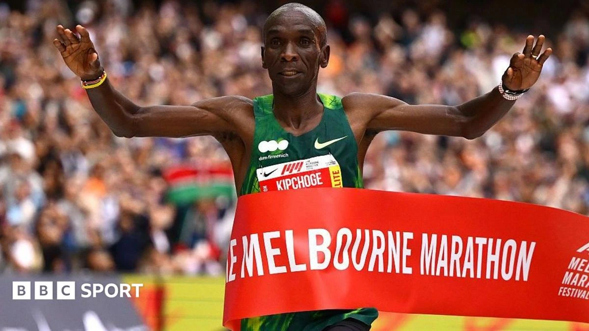 Kipchoge, 41, breaks course record at Melbourne Marathon