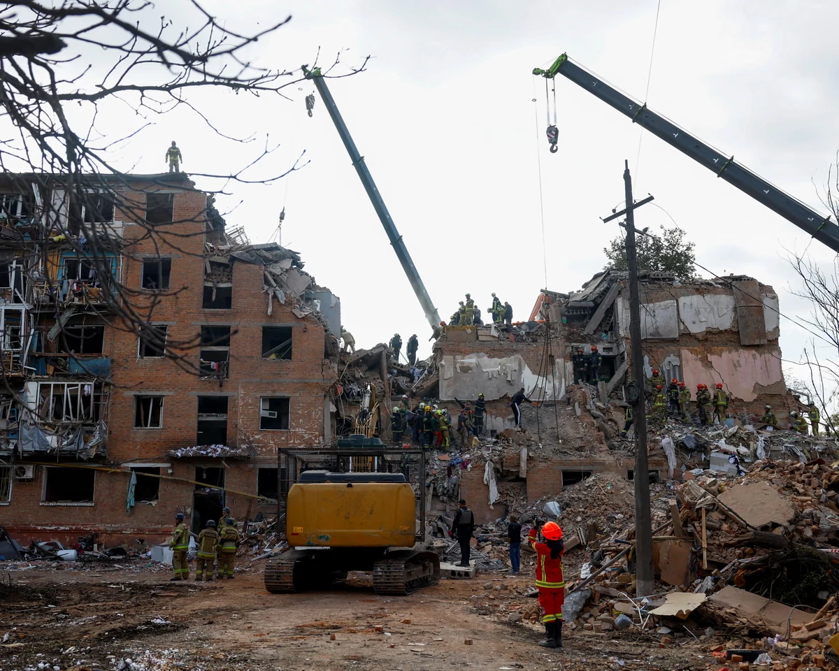 Ukraine accuses Russia of bombing apartment block as birthday gift for Putin