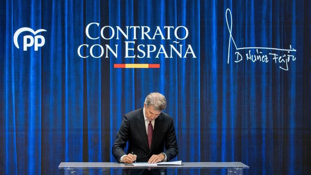 Feijóo firma su “contrato con España” si gobierna tras las elecciones del 29 de noviembre sin revelar una sola medida nueva
