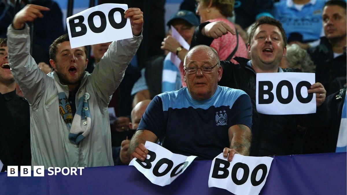 Why do Man City fans boo pre-match anthems?